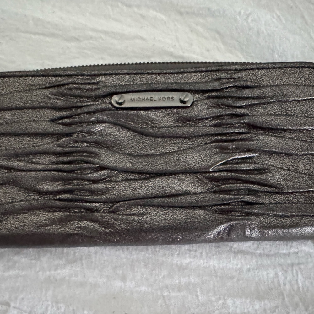 VINTAGE Michael Kors Silver Textured Clutch